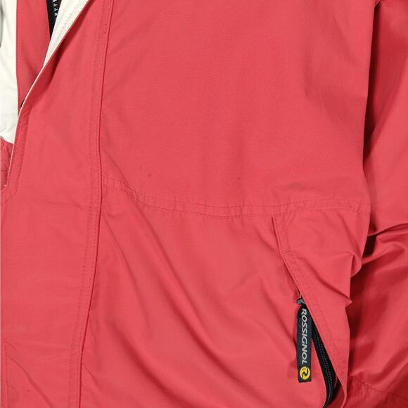 Rossignol Ski Jacket Red and White Size Medium Men's Hooded Zippered Pockets - Picture 9 of 16